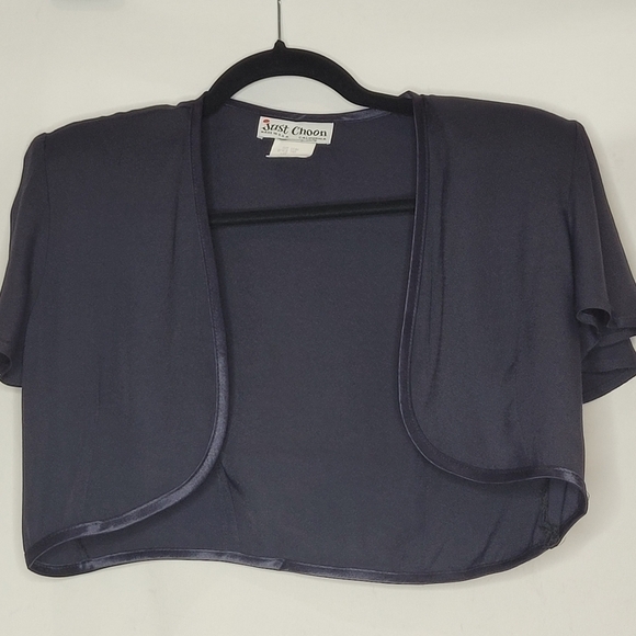 Just Choon California Vintage 2 Piece Sleeveless Dress Cropped Jacket - Size 7 - Picture 5 of 10